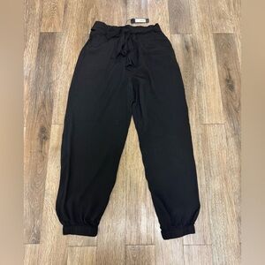 Black Drawstring Jogger Pants